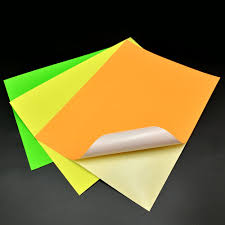 Orange Yellow Green self adhesive paper-sglcoatings.com
